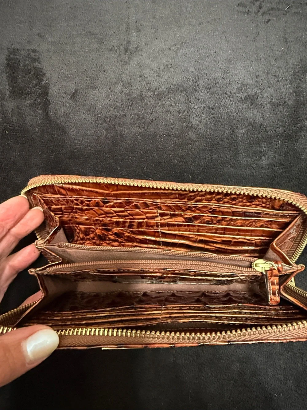 Brahmin wallet glossy